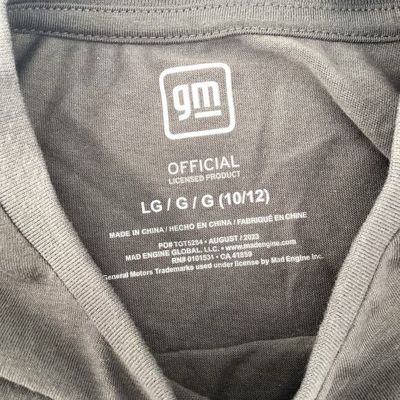 Chevrolet Corvette Girl’s Long Sleeve T Shirt Gray Pink Green Size Large 10/12 - Picture 7 of 7